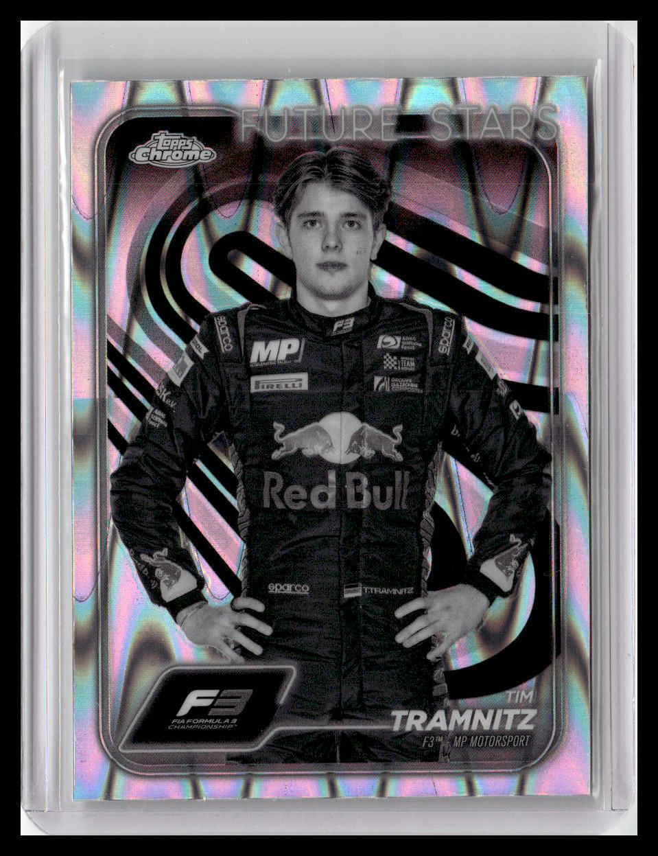 2024 Topps Chrome Formula 1 #49 Tim Tramnitz Black And White RayWave Refractors