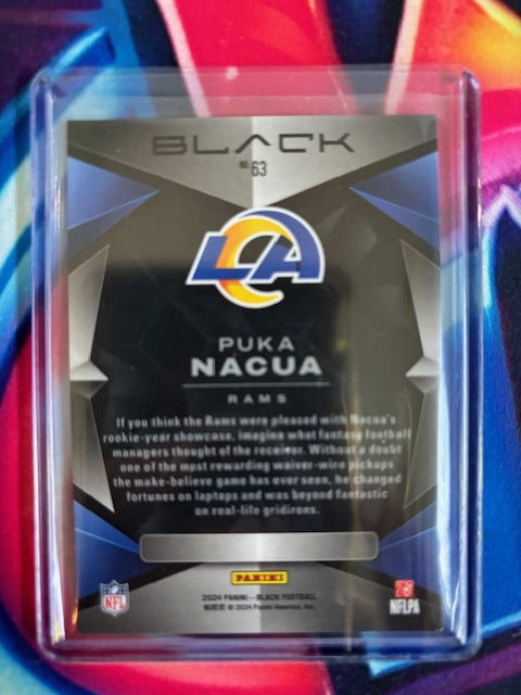 2024 Panini Black #63 Puka Nacua Ruby #/9