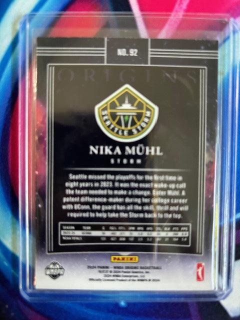 2024 Panini Origins WNBA #92 Nika Muhl Gold #/10