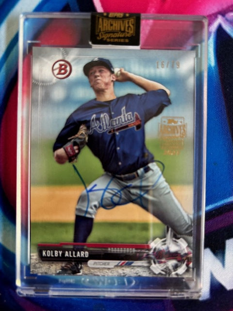 2021 Topps Archives Signature Series #BD-36 Kolby Allard Encased Auto 16/79