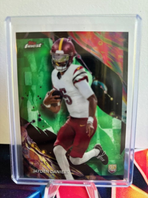 2024 Finest #167 Jayden Daniels Green Refractor #/35