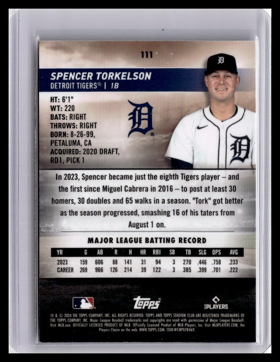 2024 Stadium Club #111 Spencer Torkelson Chrome