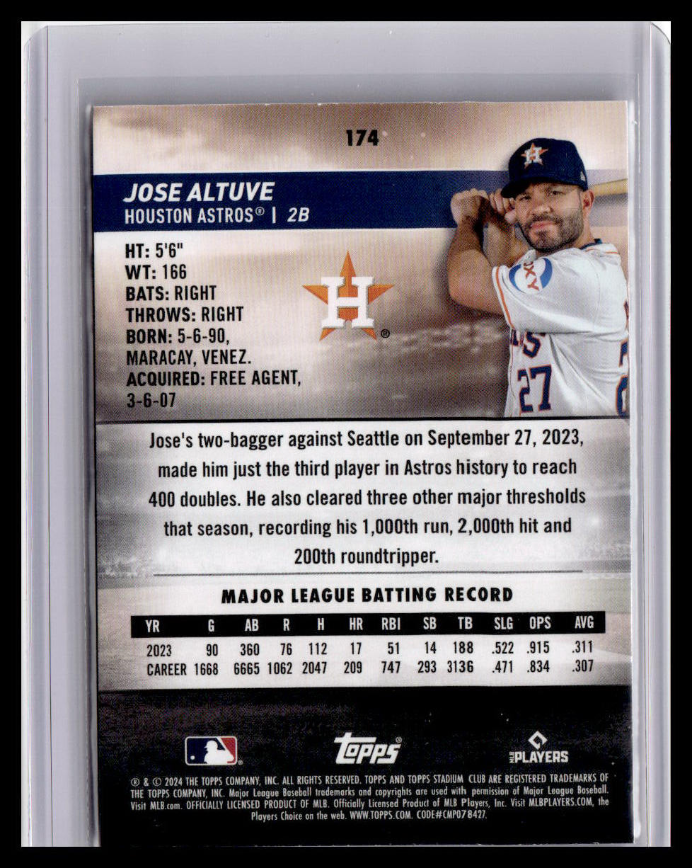 2024 Stadium Club #174 Jose Altuve Red Foil