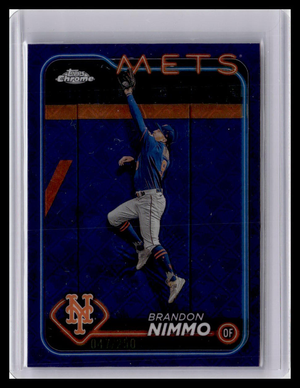 2024 Topps Chrome Logofractor Edition #233 Brandon Nimmo Purple 47/250