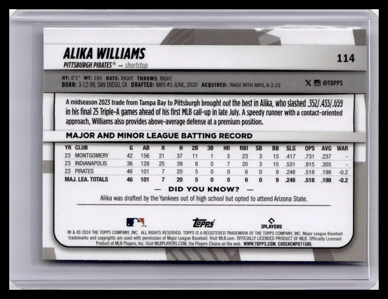 2024 Topps Big League #114 Alika Williams