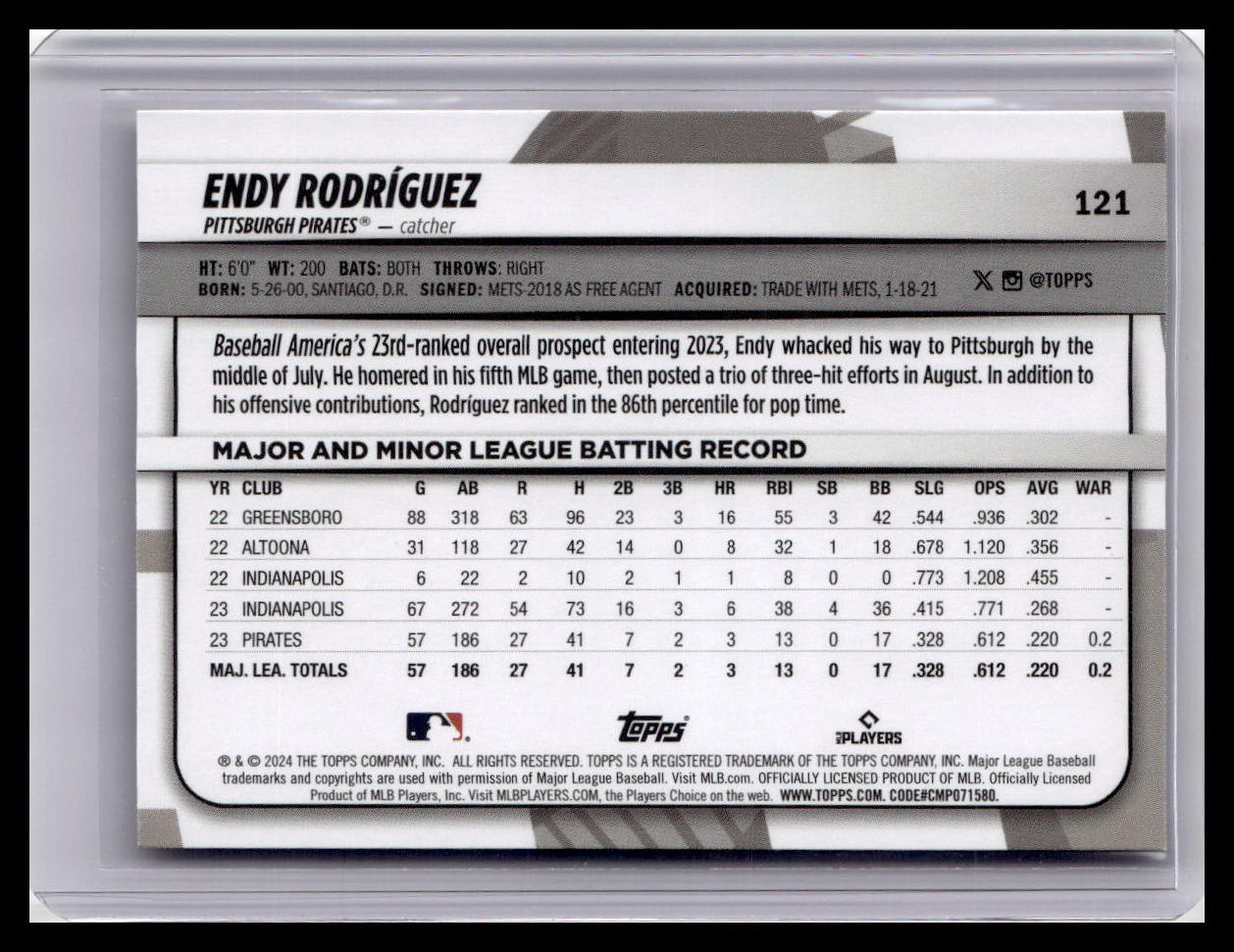 2024 Topps Big League #121 Endy Rodríguez