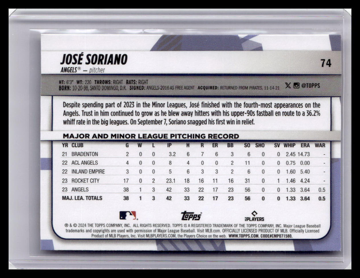 2024 Topps Big League #74 José Soriano