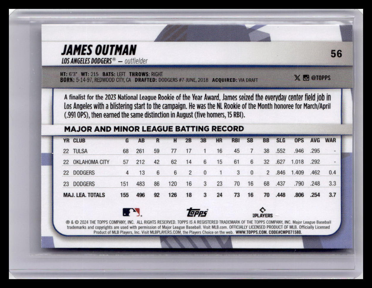 2024 Topps Big League #56 James Outman