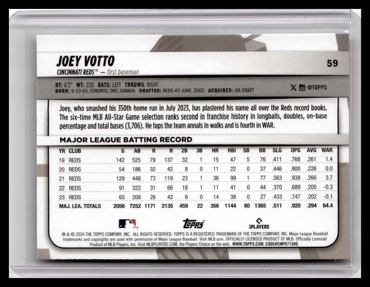 2024 Topps Big League #59 Joey Votto