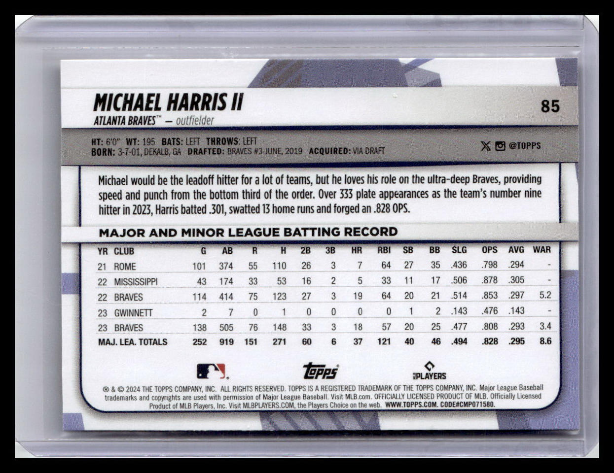 2024 Topps Big League #85 Michael Harris II