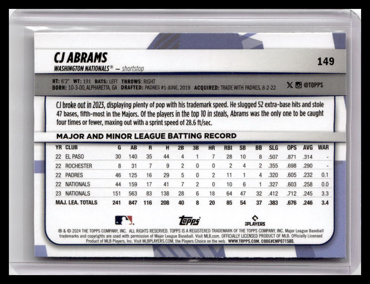 2024 Topps Big League #149 CJ Abrams