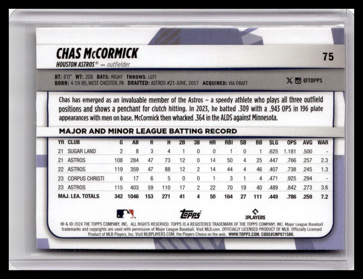2024 Topps Big League #75 Chas McCormick
