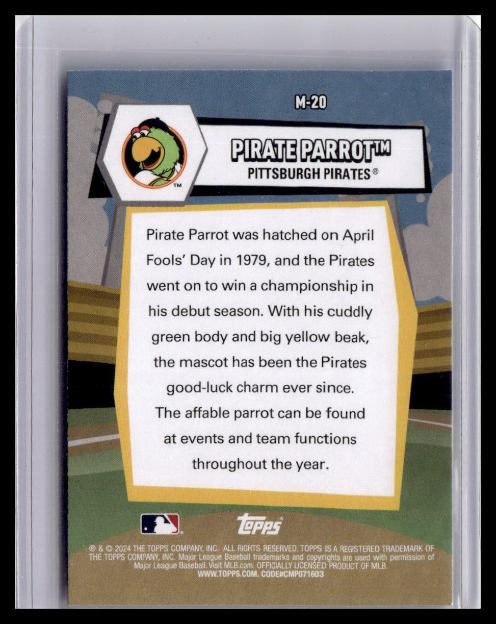 2024 Topps Big League #M-20 Pirate Parrot Mascots