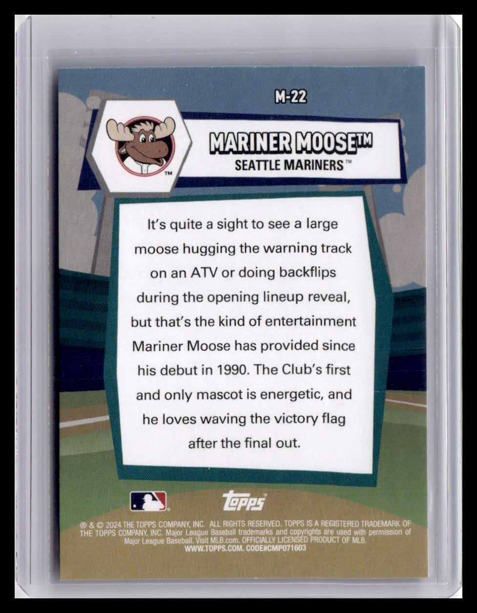 2024 Topps Big League #M-22 Mariner Moose Mascots