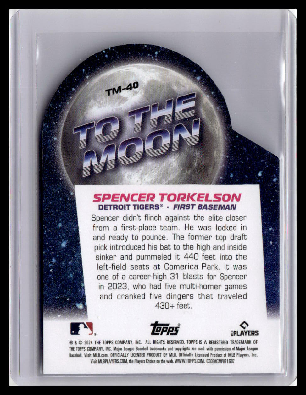 2024 Topps Big League #TM-40 Spencer Torkelson To the Moon Die Cuts