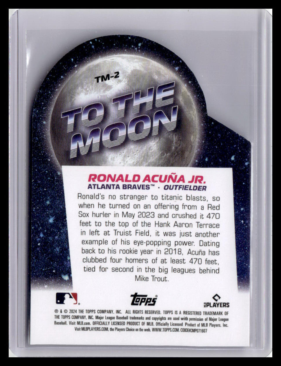 2024 Topps Big League #TM-2 Ronald Acuña Jr. To the Moon Die Cuts