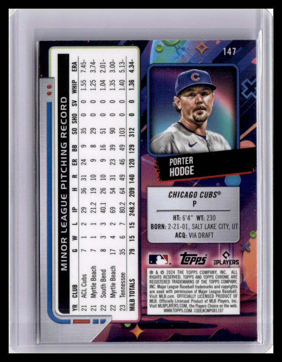 2024 Topps Chrome Cosmic #147 Porter Hodge