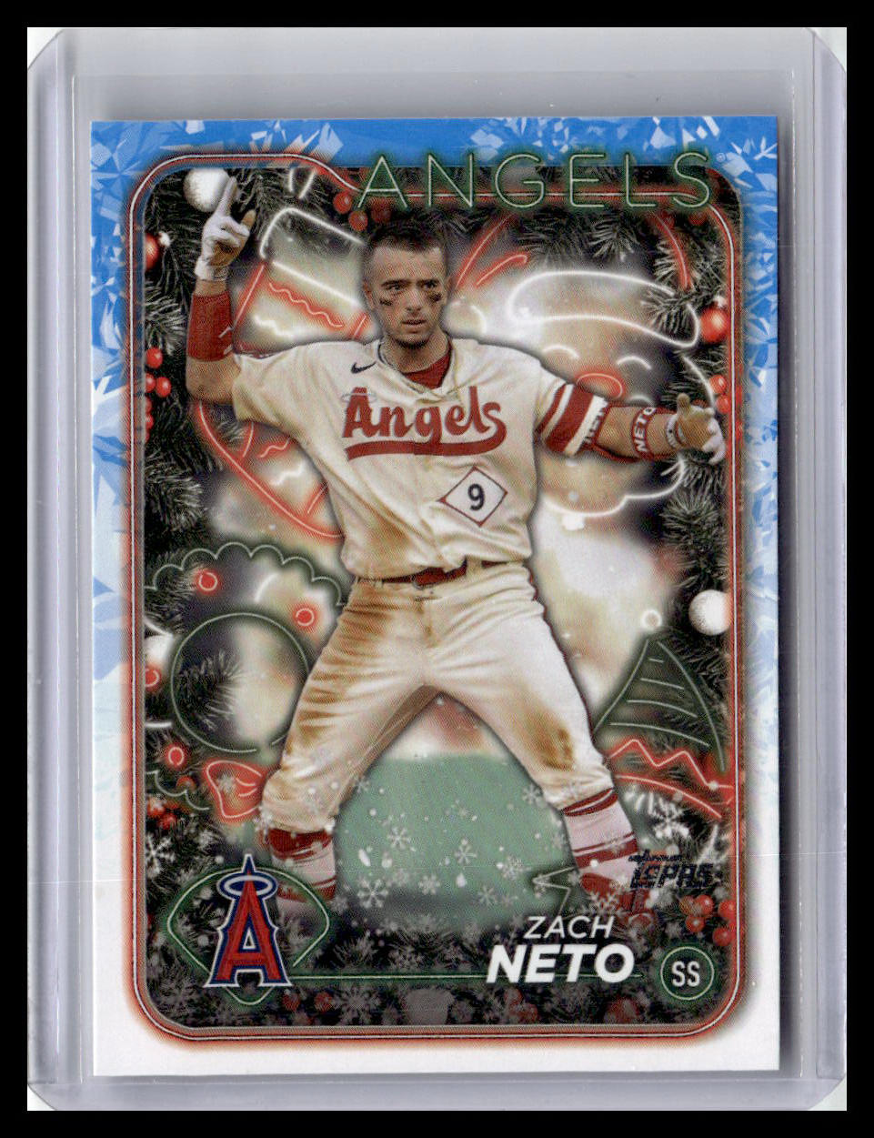 2024 Topps Holiday #H157 Zach Neto Silver Glitter