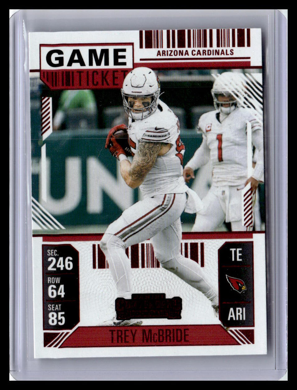 2024 Panini Contenders #1 Trey McBride Game Ticket Red