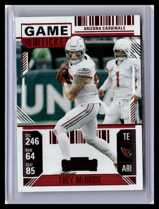 2024 Panini Contenders #1 Trey McBride Game Ticket Red