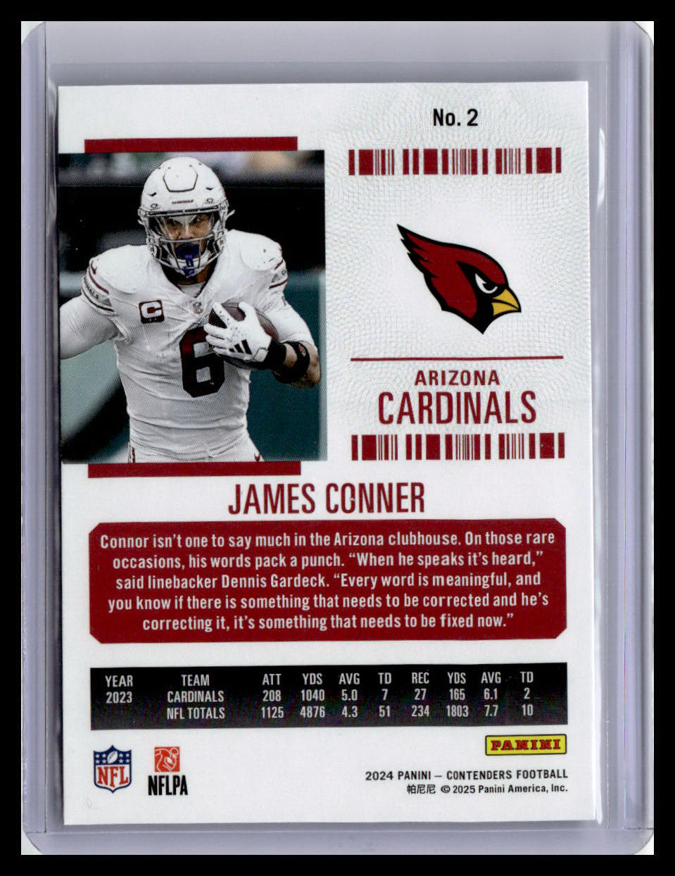 2024 Panini Contenders #2 James Conner