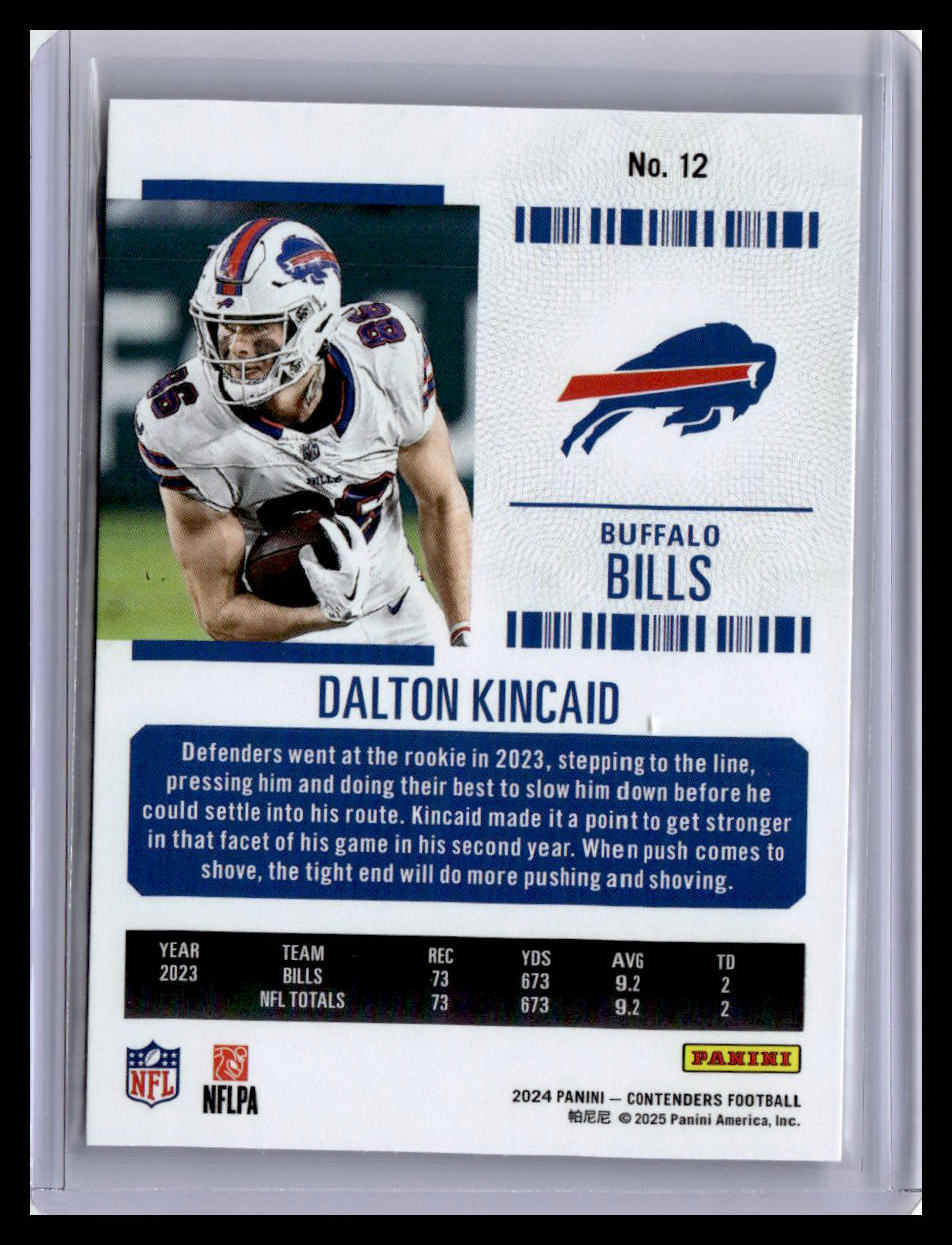 2024 Panini Contenders #12 Dalton Kincaid