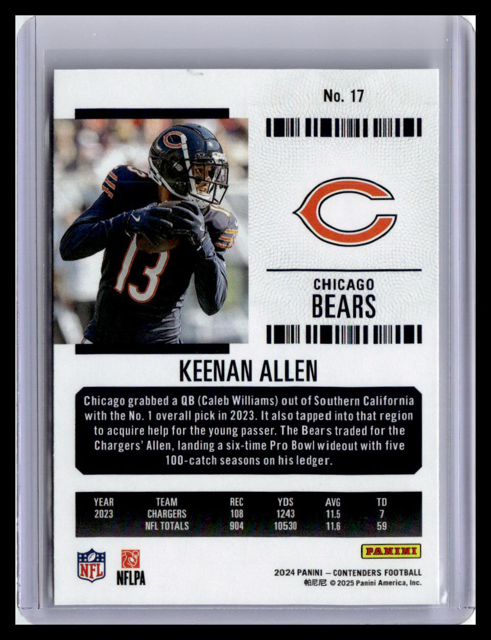 2024 Panini Contenders #17 Keenan Allen