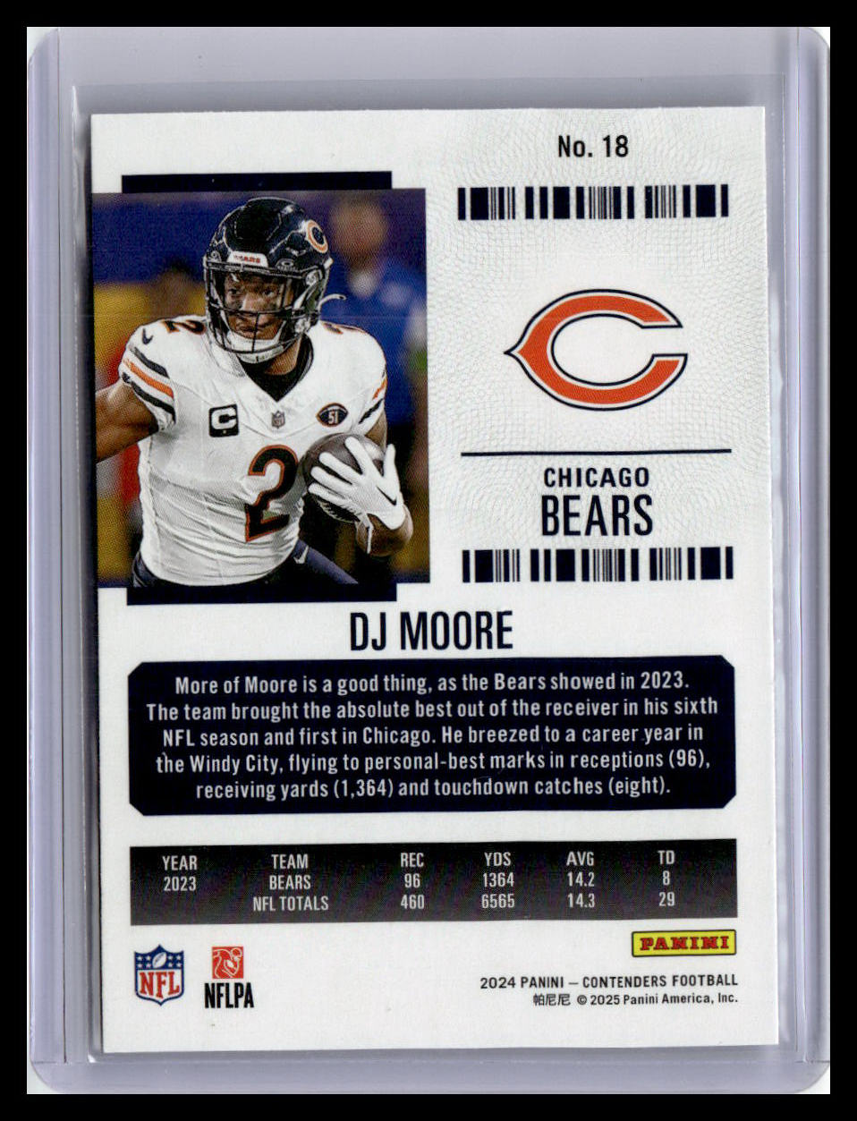 2024 Panini Contenders #18 DJ Moore