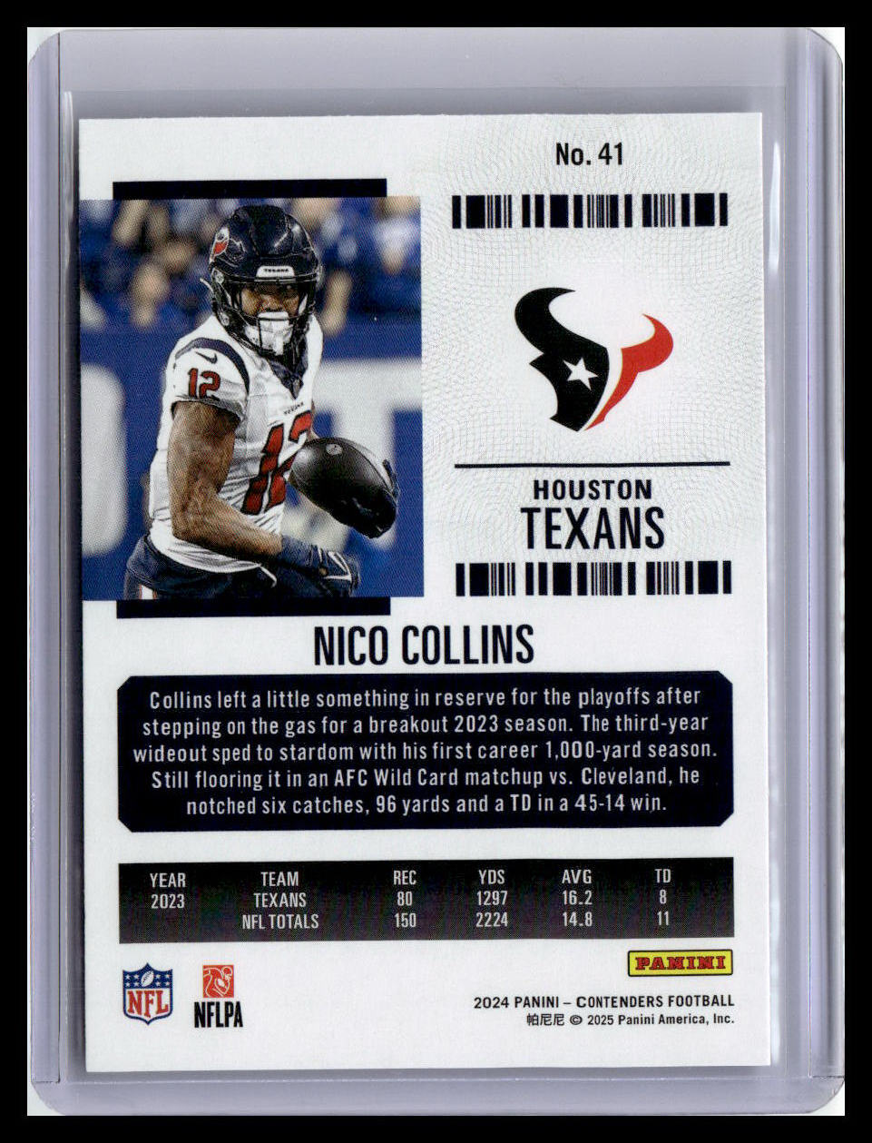 2024 Panini Contenders #41 Nico Collins