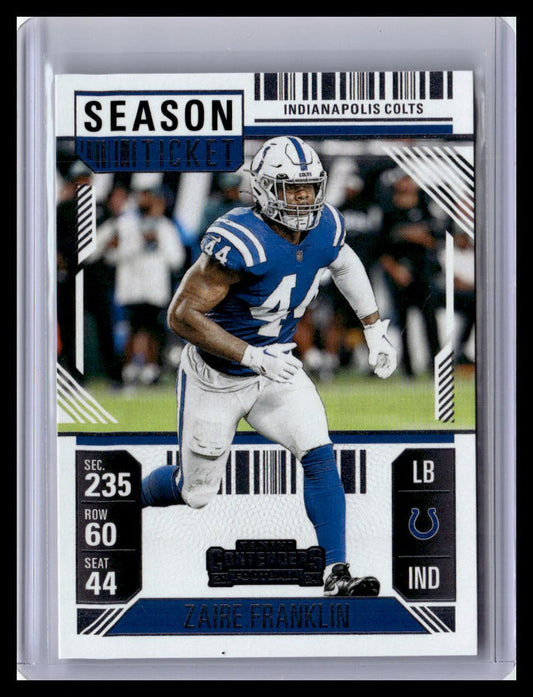 2024 Panini Contenders #44 Zaire Franklin