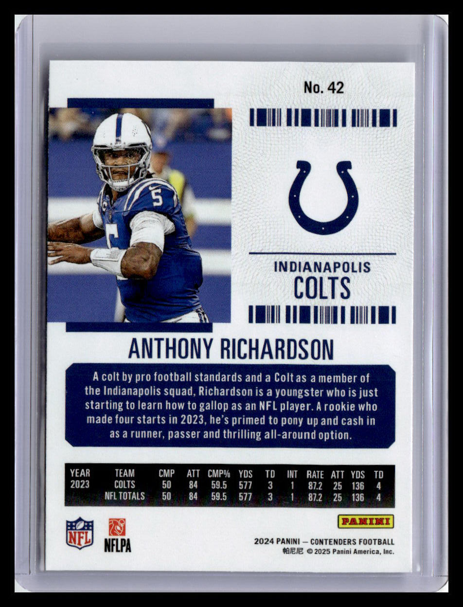 2024 Panini Contenders #42 Anthony Richardson
