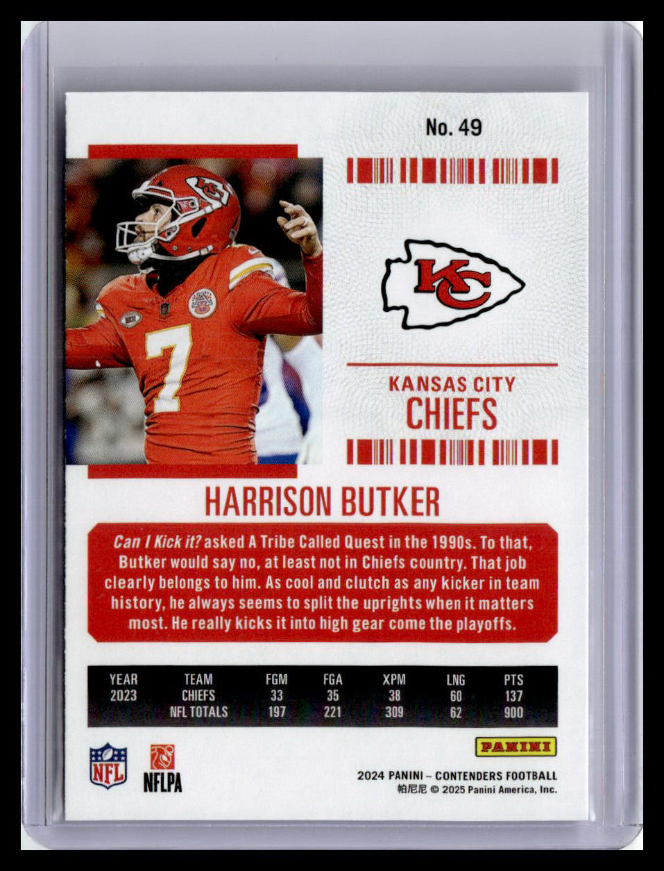 2024 Panini Contenders #49 Harrison Butker