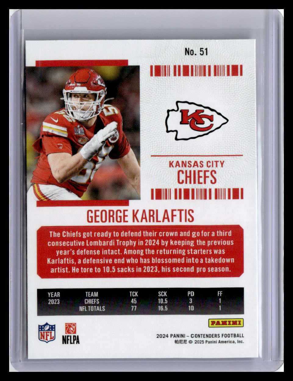 2024 Panini Contenders #51 George Karlaftis
