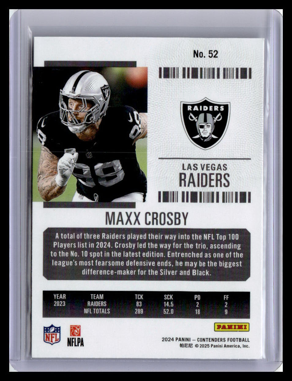 2024 Panini Contenders #52 Maxx Crosby
