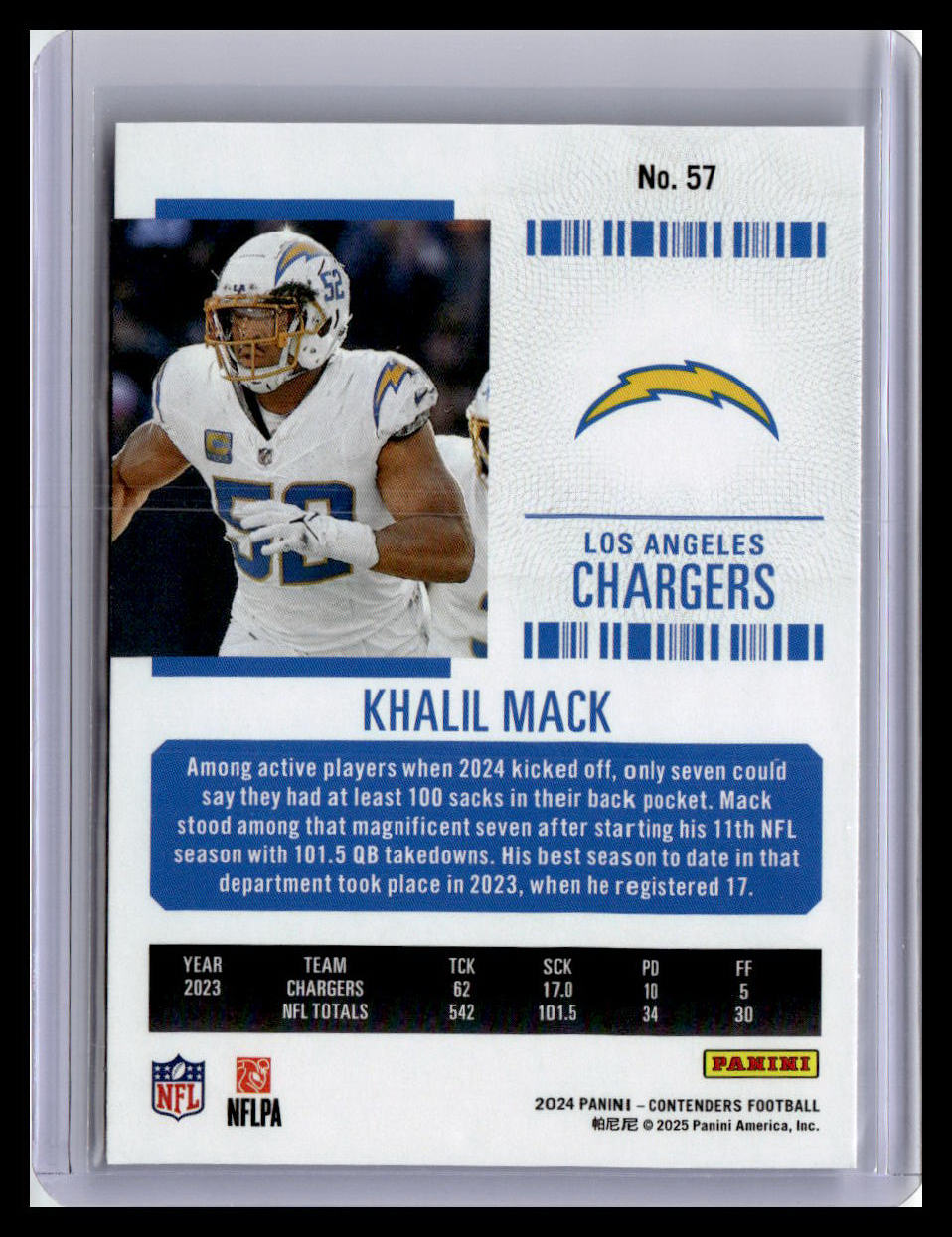 2024 Panini Contenders #57 Khalil Mack