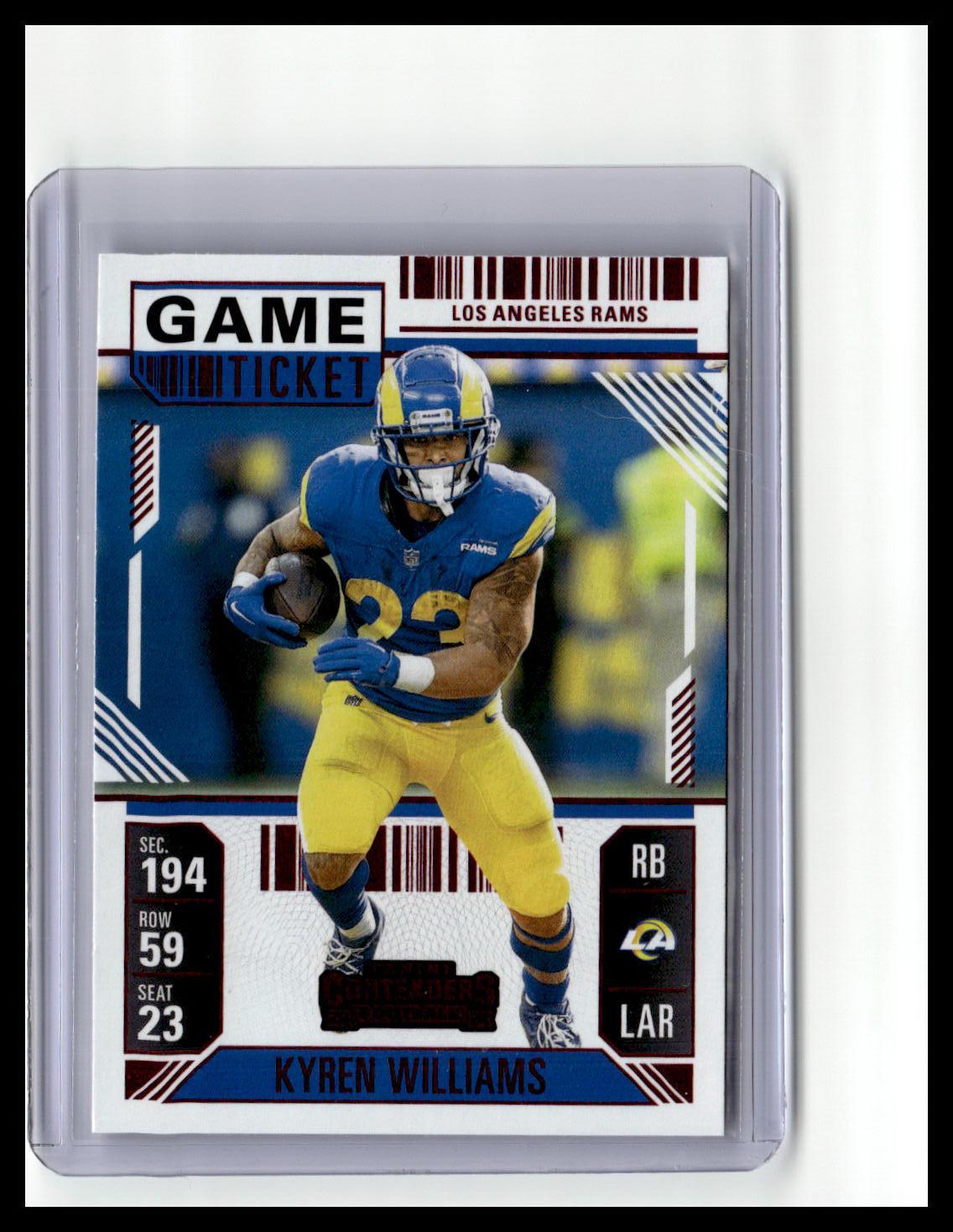 2024 Panini Contenders #60 Kyren Williams Game Ticket Red