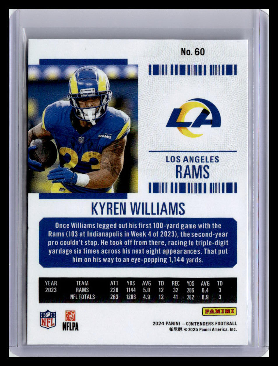 2024 Panini Contenders #60 Kyren Williams