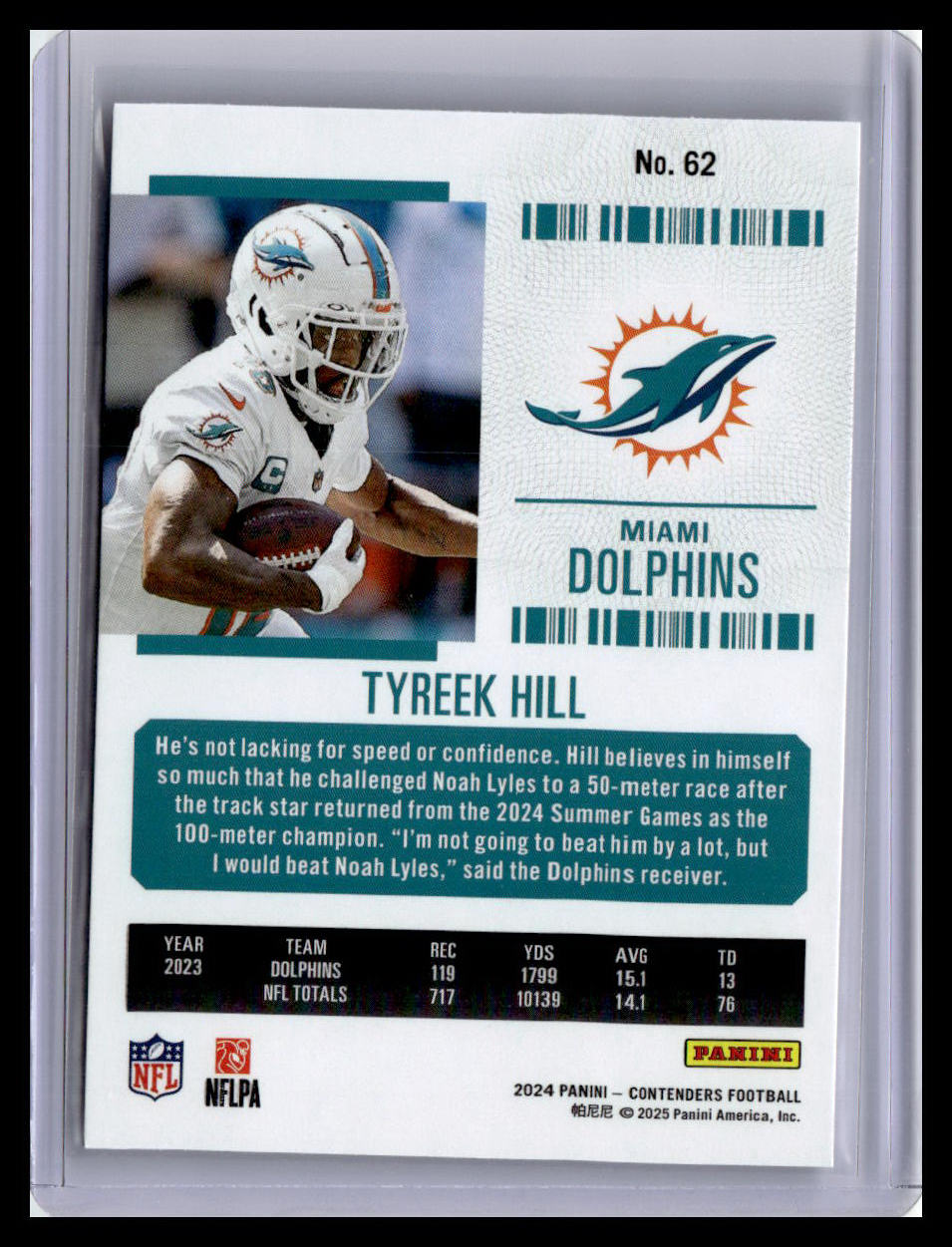 2024 Panini Contenders #62 Tyreek Hill