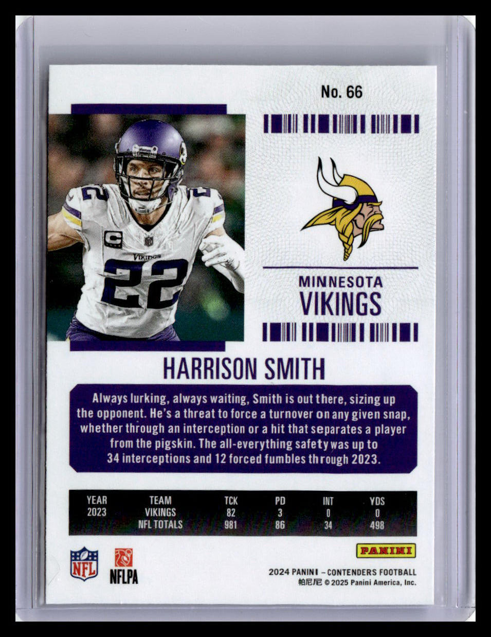 2024 Panini Contenders #66 Harrison Smith