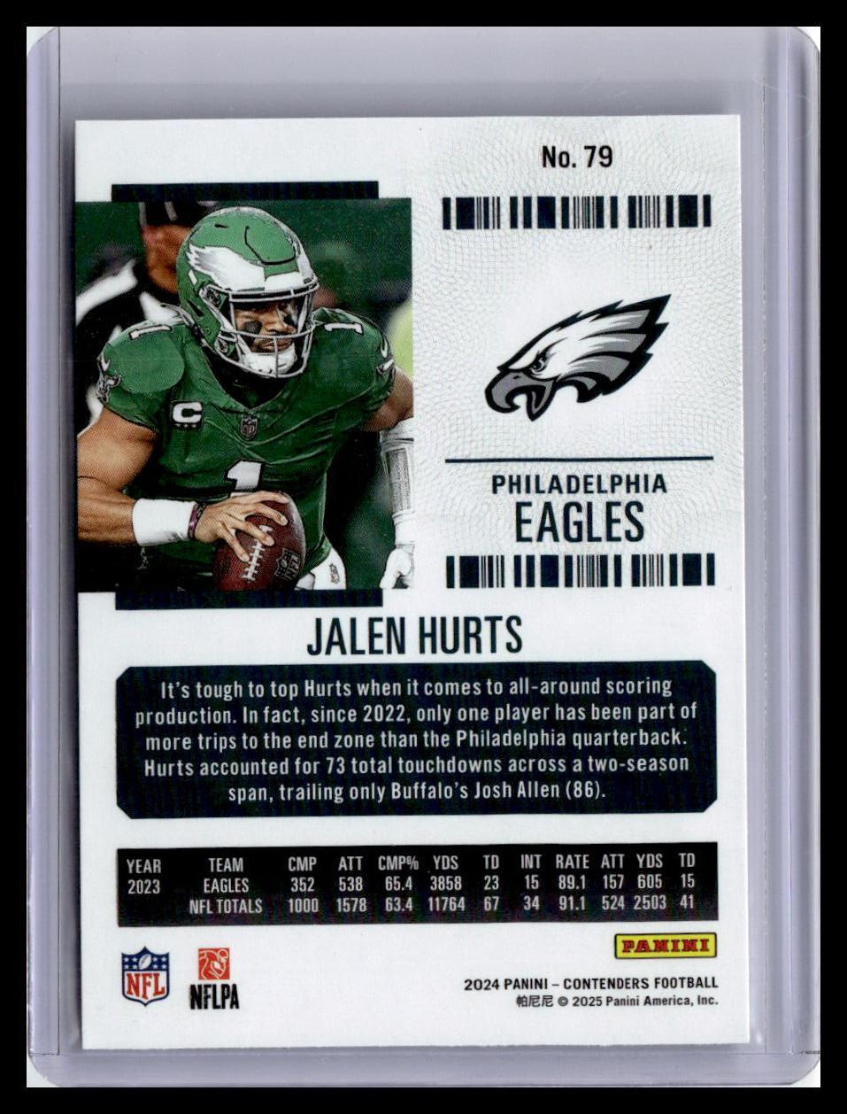 2024 Panini Contenders #79 Jalen Hurts