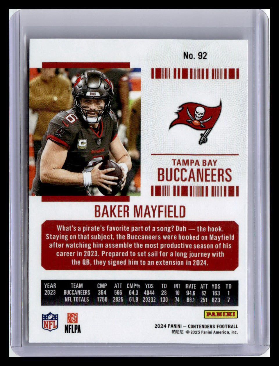 2024 Panini Contenders #92 Baker Mayfield