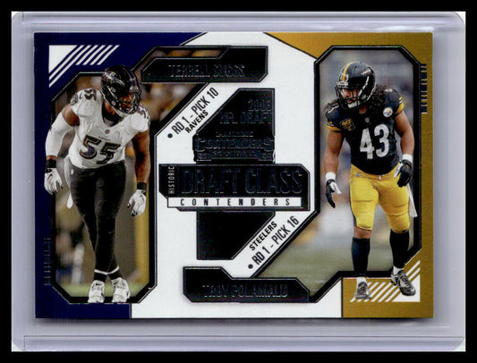 2024 Panini Contenders #20 Suggs / Polamalu Historic Draft Class Contenders