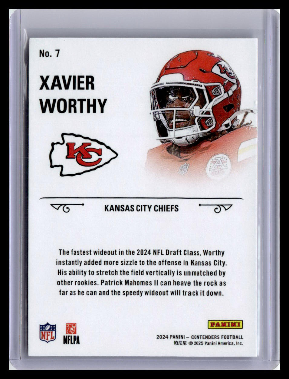 2024 Panini Contenders #7 Xavier Worthy Rookie Stallions