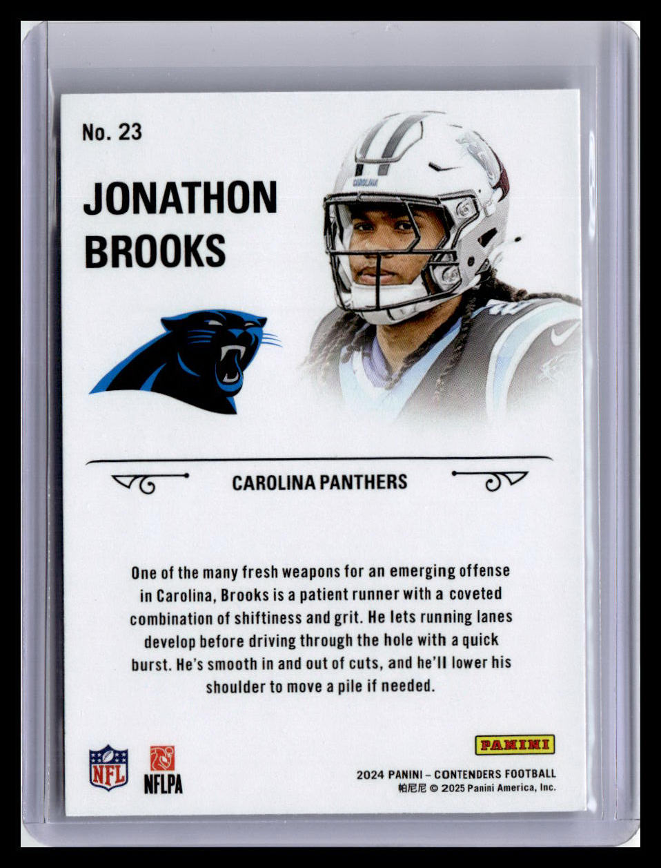2024 Panini Contenders #23 Jonathon Brooks Rookie Stallions