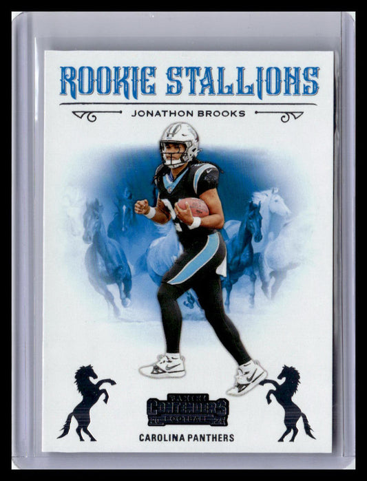 2024 Panini Contenders #23 Jonathon Brooks Rookie Stallions