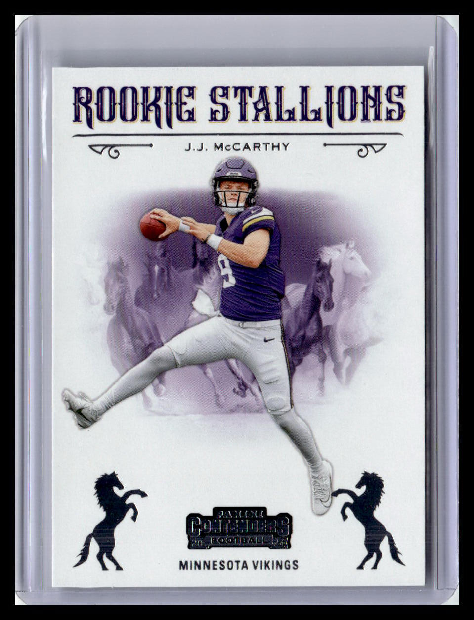 2024 Panini Contenders #9 J.J. McCarthy Rookie Stallions