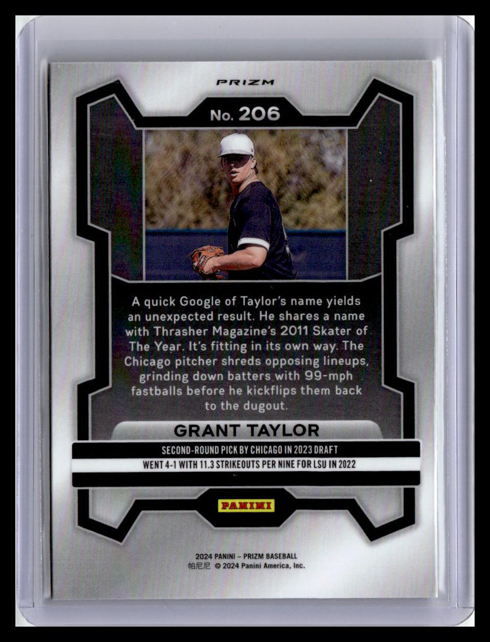 2024 Panini Prizm #206 Grant Taylor Pink Ice Prizms