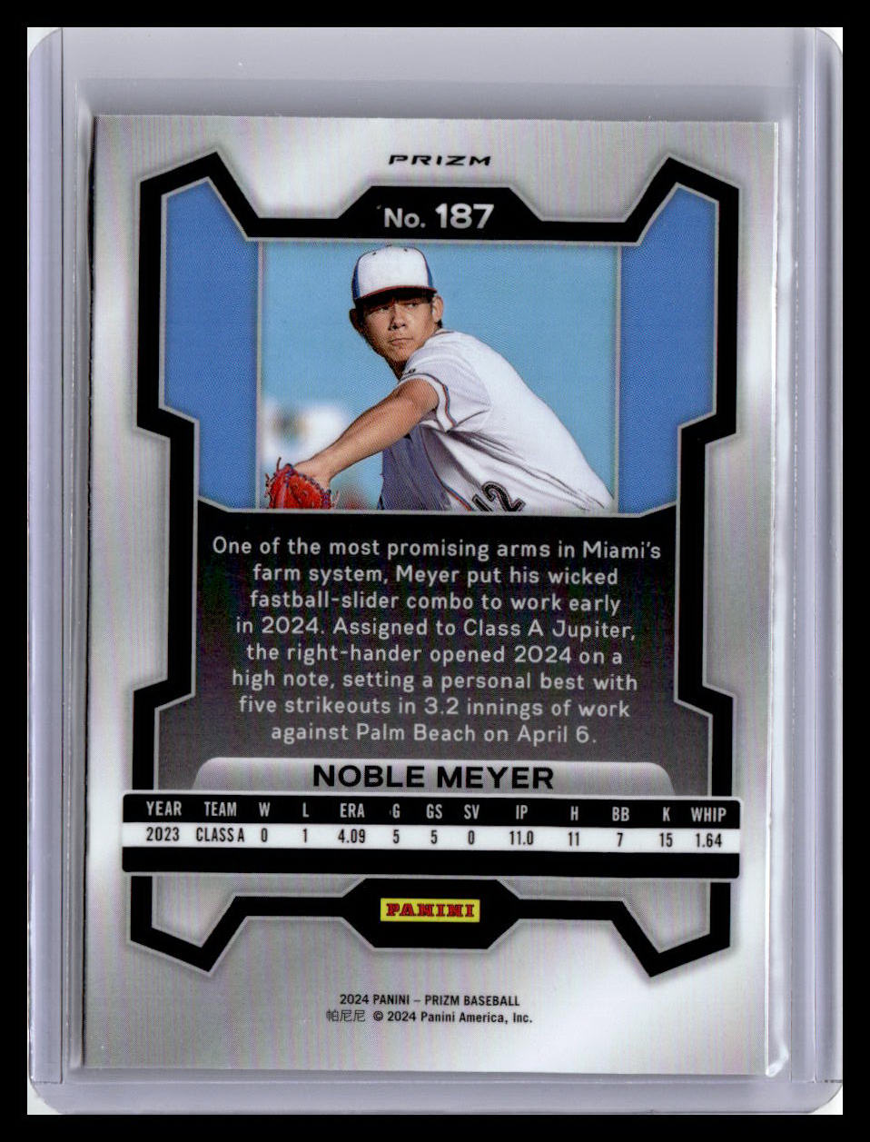 2024 Panini Prizm #187 Noble Meyer Red Ice Prizms