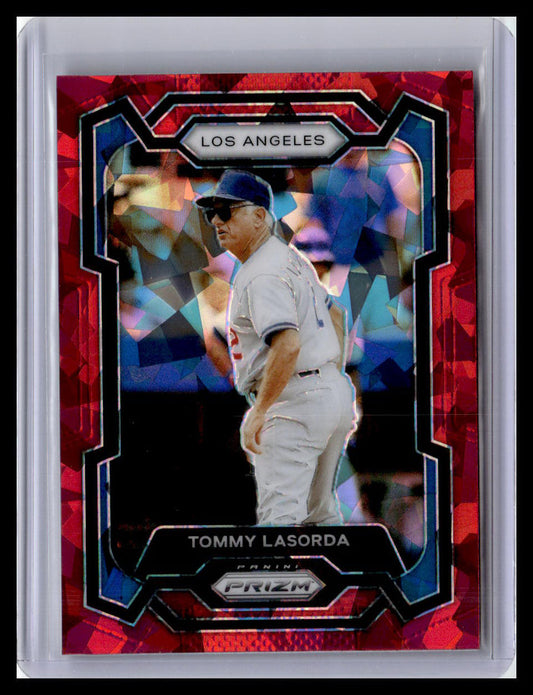 2024 Panini Prizm #240 Tommy Lasorda Pink Ice Prizms