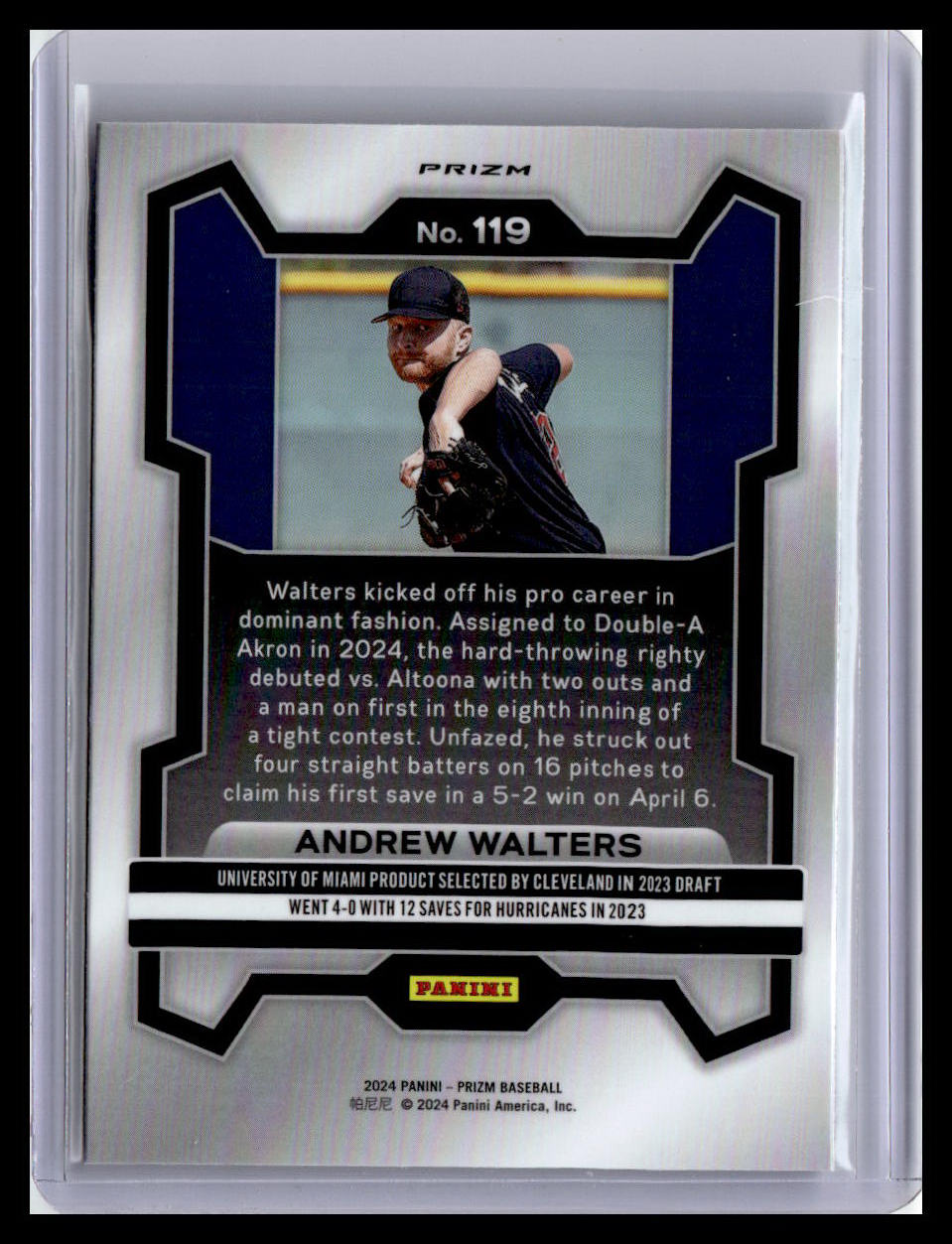 2024 Panini Prizm #119 Andrew Walters Silver Prizms